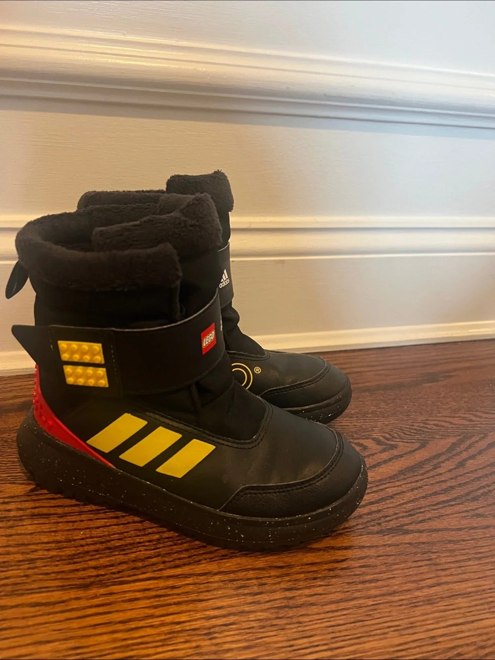 adidas x LEGO Kids' Black Winter Snow Boots